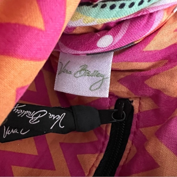VERA BRADLEY Ziggy Zinnia 2014  Little Hipster Crossbody Pink Orange Floral - Picture 14 of 15